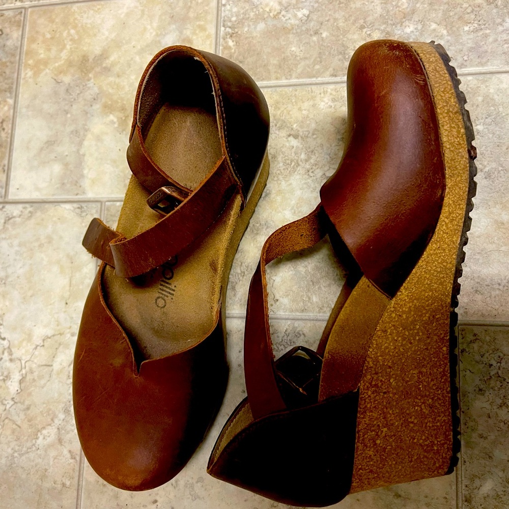 Birkenstock Mary Jane style wedges size 36N.